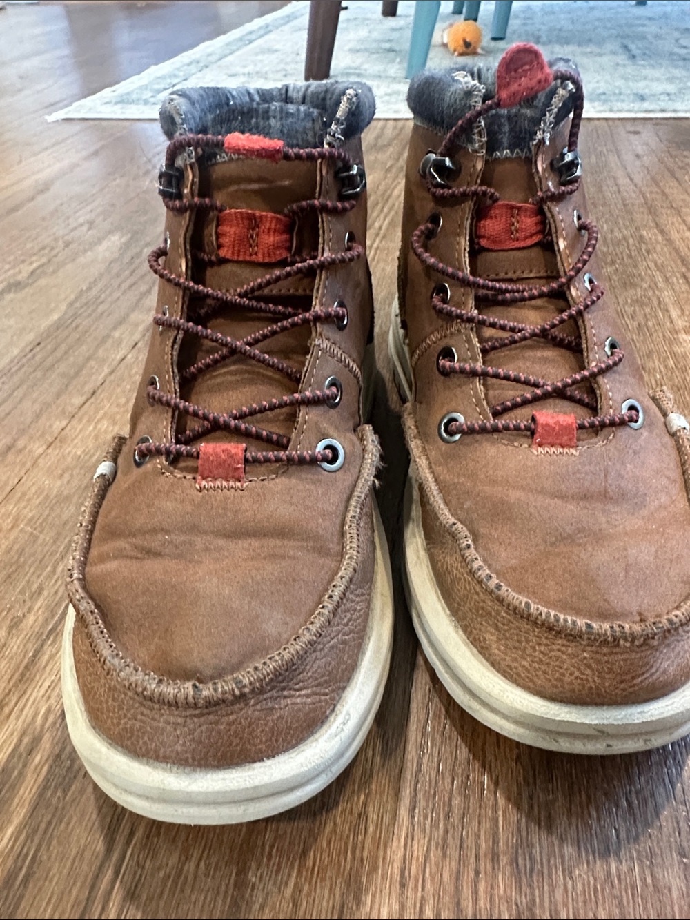 Hey Dude-Men's Brown Lace-Up Casual Boots - Comfortable Everyday Wear